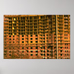 Wohnungs-Gebäude im Bau, Arlington, Posterdruck