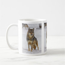 Wolf auf Uhr-Becher Kaffee Tassen
