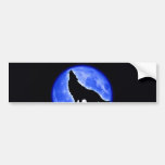 Wolf, der am Mond heult Autoaufkleber