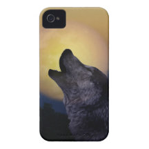 Wolf, der am Mond heult iPhone 4 Hülle