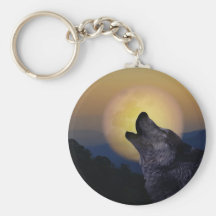 Wolf, der am Mond heult Schlüsselbänder