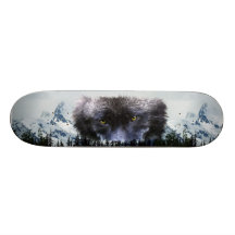 WOLF MUSTERT wild lebende Tiere u. Berge Skateboarddeck