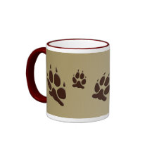 Wolf-Tatzen-Drucke Tasse