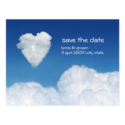 Wolke neun - Save the Date Karte Postkarten