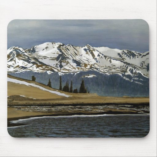 Wolken-Bergwerk-Öl-Landschaftsmalerei Mousepads