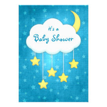 Wolken-bewegliche Babyparty-Einladung