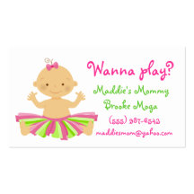 Wollen Sie, um zu spielen? Mama playdate Karte für Visitenkarten Vorlage