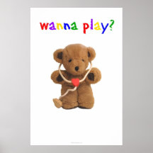 "Wollen Sie, um zu spielen?" Plakat