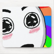 Wow-Regenbogen-Comic-Gesicht Mauspad