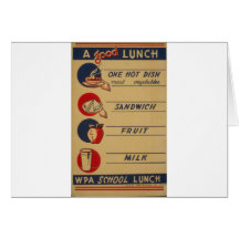 WPA - ein gutes Mittagessen Grußkarte