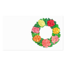 Wreath der Rosen Visitenkarten Vorlagen