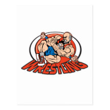 Wrestling-Drosselklappen-Griff Postkarte