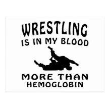 Wrestling-Entwurf Postkarte