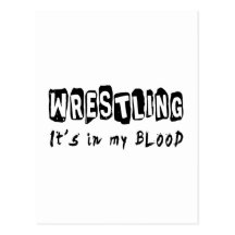 Wrestling ist es in meinem Blut Postkarte