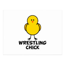 Wrestling-Küken Postkarte