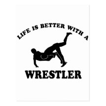 Wrestling-vektorentwürfe Postkarte
