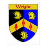 Wright-Wappen/Familienwappen Postkarte