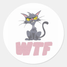 WTF CAT-ROSA STICKERS
