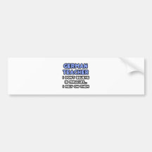 Wunder und deutsche Lehrer Auto Sticker