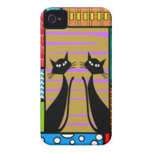 Wunderliche Katzen-Kunst-Geschenke iPhone 4 Cover
