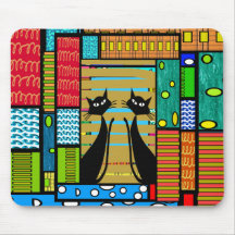 Wunderliche Katzen-Kunst-Geschenke Mousepads