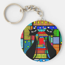 Wunderliche Katzen-Kunst-Geschenke Schlüsselanhänger