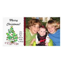 Wunderliche kleine Weihnachtsbaum-Foto-Karte Photogrußkarten