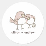 Wunderliche Lovebirds, die Umschlag Aufkleber-Aufk