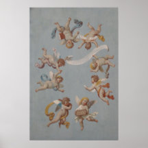 Wunderliche Renaissance-Engel-Engel Posterdruck