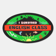 Wunderlicher englische Klassen-Überlebend-Aufklebe