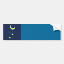 Wunderlicher Mond und Sterne Auto Aufkleber