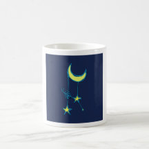 Wunderlicher Mond und Sterne Tee Tassen