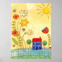 wunderliches Aquarell Poster
