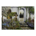 Wunsch wohlen Garten ~Oil Painitng Karte