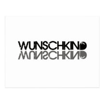 Wunschkind - schwarz postkarte