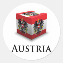 Würfel Österreich Runder Sticker