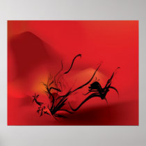 Wurzel-Flammen-Kunst poster
