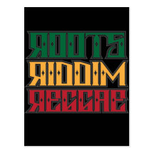 Wurzeln Riddim Reggae Postkarte