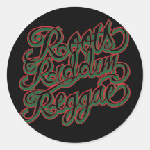 Wurzeln Riddim Reggae Runder Sticker