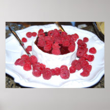 Wüste, Beeren, Rasberies, Weiß, Rot, Sause, Käse Plakat