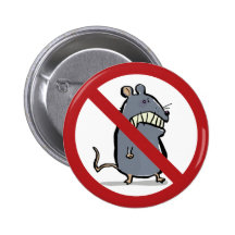 wütende Maus: verboten! Anstecknadelbutton