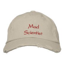 Wütende Wissenschaftler-Kappe/Hut Besticktes Cap
