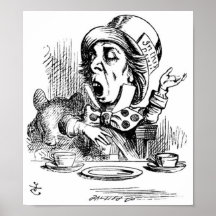 Wütender Hutmacher mit Dormouse Posterdrucke
