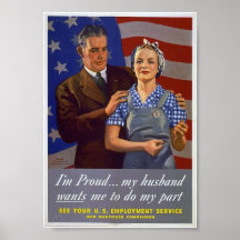 WWII patriotisches Plakat/Ziviljobs