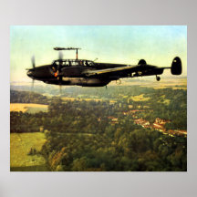 WWII Tiefflug deutsches Bf-110 Plakatdrucke