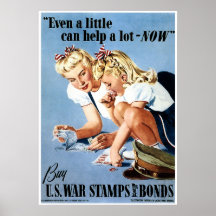 WWII Zuteilungs-Briefmarken u. Kriegs-Bindungen Plakate