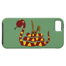 WX-, lustige Schlange, die Kaninchen-Cartoon zusam iPhone 5 Cover