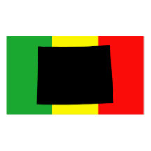 Wyoming mit Rasta Farben Visitenkarten Vorlage
