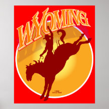Wyoming-Rodeosonnenaufgangplakat