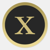 X:: Elegantes Gold des Monogramm-X und schwarzer A